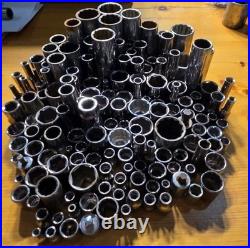 Lot Of 154 Craftsman Sockets, Standard And Metric, Vintage And Modern