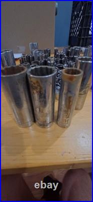 Lot Of 154 Craftsman Sockets, Standard And Metric, Vintage And Modern