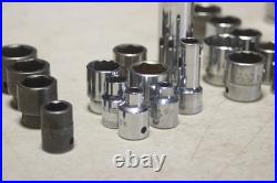 Lot of 50 MAC Tools 3/8 & 1/2 Inch Drive Sockets ALL Different SAE & Metric