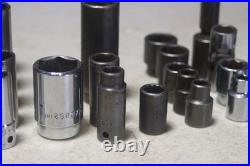 Lot of 50 MAC Tools 3/8 & 1/2 Inch Drive Sockets ALL Different SAE & Metric Lot of 50 MAC Tools 3/8 & 1/2 Inch Drive Sockets ALL Different SAE & Metric