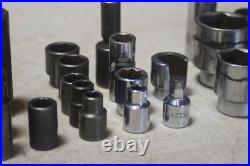 Lot of 50 MAC Tools 3/8 & 1/2 Inch Drive Sockets ALL Different SAE & Metric