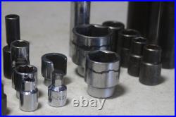 Lot of 50 MAC Tools 3/8 & 1/2 Inch Drive Sockets ALL Different SAE & Metric