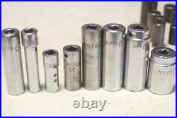 Lot of 50 MAC Tools 3/8 & 1/2 Inch Drive Sockets ALL Different SAE & Metric