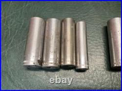 Lot of 77 Pcs Craftsman 1/4 Drive Sockets SAE Metric Deep Well & Standard USA