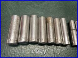 Lot of 77 Pcs Craftsman 1/4 Drive Sockets SAE Metric Deep Well & Standard USA