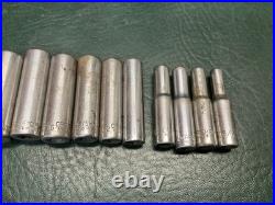 Lot of 77 Pcs Craftsman 1/4 Drive Sockets SAE Metric Deep Well & Standard USA