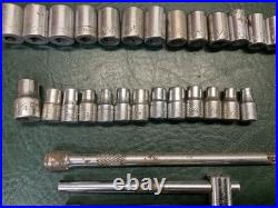 Lot of 77 Pcs Craftsman 1/4 Drive Sockets SAE Metric Deep Well & Standard USA