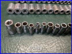Lot of 77 Pcs Craftsman 1/4 Drive Sockets SAE Metric Deep Well & Standard USA
