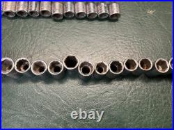 Lot of 77 Pcs Craftsman 1/4 Drive Sockets SAE Metric Deep Well & Standard USA