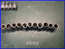 Lot of 77 Pcs Craftsman 1/4 Drive Sockets SAE Metric Deep Well & Standard USA