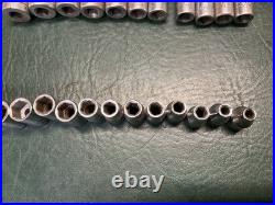 Lot of 77 Pcs Craftsman 1/4 Drive Sockets SAE Metric Deep Well & Standard USA