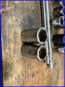 Lot of Snap-On Assorted Various Drive Sockets 35 Pieces Total SAE & Metric