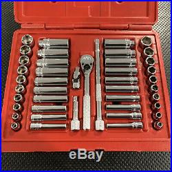 MAC Tools SMM446BR 44-Piece 1/4 Socket Set with Case Excellent Condition