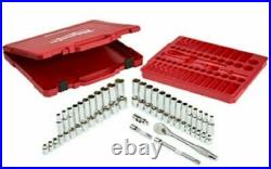 MILWAUKEE 3/8 Drive 56pc Ratchet & Socket Set SAE & Metric 48-22-9008 NEW