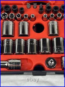 MINT RARE SEARS Craftsman 60pc Mechanics Tool Set 34060 SAE & Metric USA READ