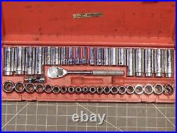 Mac Metric SAE 44Pc MINUS 1 3/8 Drive General Service Set Ratchet Socket Case Dr Mac Metric SAE 44Pc MINUS 1 3/8 Drive General Service Set Ratchet Socket Case Dr