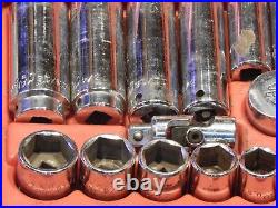 Mac Metric SAE 44Pc MINUS 1 3/8 Drive General Service Set Ratchet Socket Case Dr Mac Metric SAE 44Pc MINUS 1 3/8 Drive General Service Set Ratchet Socket Case Dr
