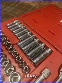 Mac SAE Metric 44Pc 3/8 Drive General Service Set Ratchet Socket Case