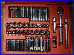 Mac SAE Metric 44Pc 3/8 Drive General Service Set Ratchet Socket Case Dr EUC