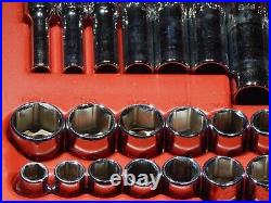 Mac SAE Metric 44Pc 3/8 Drive General Service Set Ratchet Socket Case Dr EUC