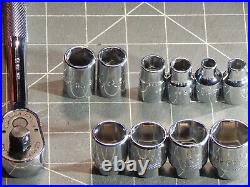 Mac SAE Metric 44Pc 3/8 Drive General Service Set Ratchet Socket Case Dr EUC