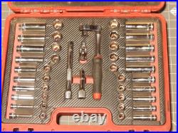 Mac SAE Metric 44Pc Deluxe 3/8 Drive General Service Set Ratchet Socket Case Dr