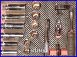 Mac SAE Metric 44Pc Deluxe 3/8 Drive General Service Set Ratchet Socket Case Dr