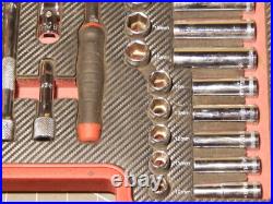 Mac SAE Metric 44Pc Deluxe 3/8 Drive General Service Set Ratchet Socket Case Dr