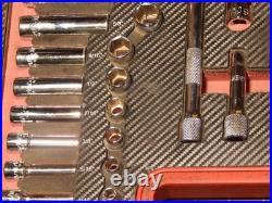 Mac SAE Metric 44Pc Deluxe 3/8 Drive General Service Set Ratchet Socket Case Dr