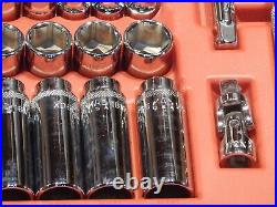 Mac SAE Metric 44Pc MINUS 1 3/8 Drive General Service Set Ratchet Socket Dr EUC