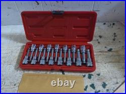 Mac Tools 15-PC. 3/8 Drive SAE and Metric Speed Allen Hex Bit Set- SXAB15B NE W