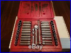 Mac Tools 1/4 Drive sae and metric ratchet 6 point socket set withcase 44pc