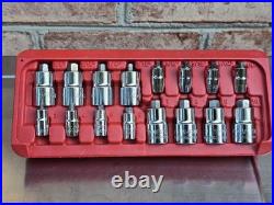 Mac Tools 3/8 & 1/4 Drive SAE and Metric Stubby Hex Bit Set, Part# SXASS16PT