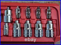 Mac Tools 3/8 & 1/4 Drive SAE and Metric Stubby Hex Bit Set, Part# SXASS16PT