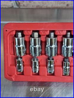 Mac Tools 3/8 & 1/4 Drive SAE and Metric Stubby Hex Bit Set, Part# SXASS16PT