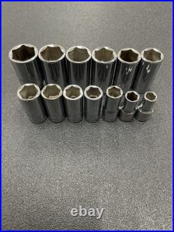 Mac Tools 3/8 Drive SXIM136TR Mid-length Socket Set Metric 13 Piece, Semi Deep Mac Tools 3/8 Drive SXIM136TR Mid-length Socket Set Metric 13 Piece, Semi Deep