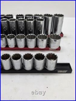 Mac Tools 3/8 Drive Spline Socket Set Metric And SAE Shallow And Deep Nice
