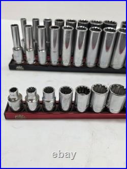 Mac Tools 3/8 Drive Spline Socket Set Metric And SAE Shallow And Deep Nice