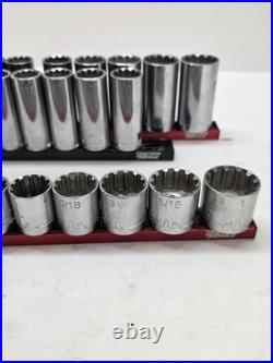 Mac Tools 3/8 Drive Spline Socket Set Metric And SAE Shallow And Deep Nice