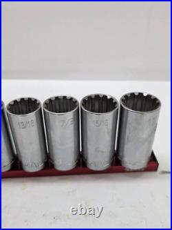 Mac Tools 3/8 Drive Spline Socket Set Metric And SAE Shallow And Deep Nice