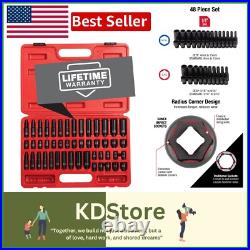 Master 48-Piece Socket Set SAE/Metric, Cr-Mo Steel with Radius Corner Design Master 48-Piece Socket Set SAE/Metric, Cr-Mo Steel with Radius Corner Design