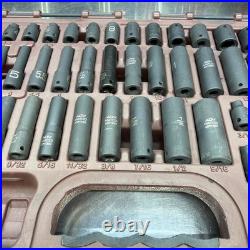 Matco SAP486V 48pc 1/4 Metric/SAE 6pt ADV Standard/Deep Impact Socket Set