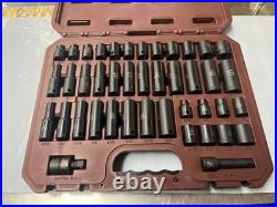 Matco Tools 42 PC 3/8 Metric SAE 12 POINT Standard + Deep Impact Socket SET