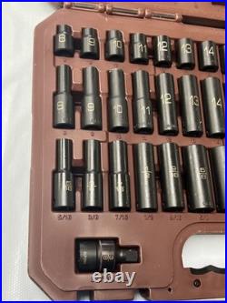 Matco Tools 42 PC 3/8 Metric SAE 12 POINT Standard + Deep Impact Socket SET