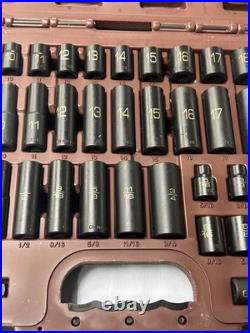 Matco Tools 42 PC 3/8 Metric SAE 12 POINT Standard + Deep Impact Socket SET