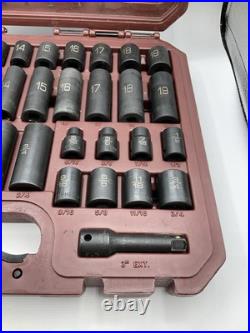 Matco Tools SBP426V 3/8 Dr 42pc SAE & Metric 6Pt Standard & Deep Impact Socket