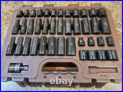 Matco Tools SBP426V 3/8 Dr 42pc SAE & Metric 6Pt Standard & Deep Impact Socket