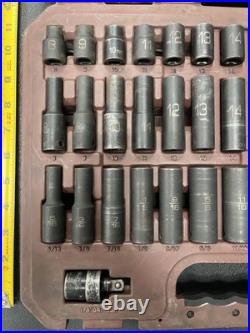 Matco Tools SBP426V 3/8 Dr 42pc SAE Metric 6pt Standard Deep Impact Socket A12