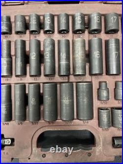 Matco Tools SBP426V 3/8 Dr 42pc SAE Metric 6pt Standard Deep Impact Socket A12
