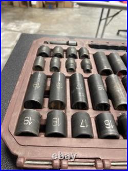 Matco Tools SBP426V 3/8 Dr 42pc SAE Metric 6pt Standard Deep Impact Socket A12